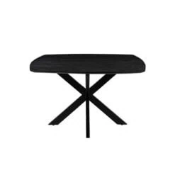 Eettafel Blake Zwart Mangohout 130cm