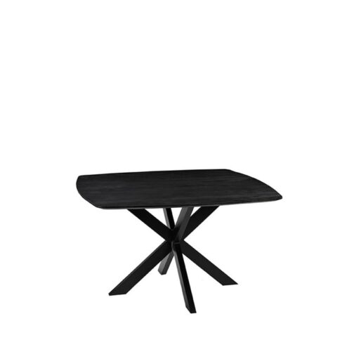 Eettafel Blake Zwart Mangohout 140cm