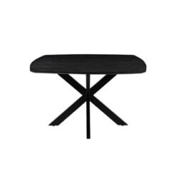 Eettafel Blake Zwart Mangohout 140cm