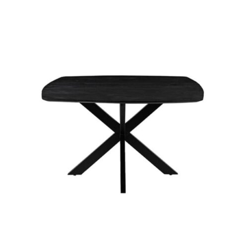 Eettafel Blake Zwart Mangohout 140cm