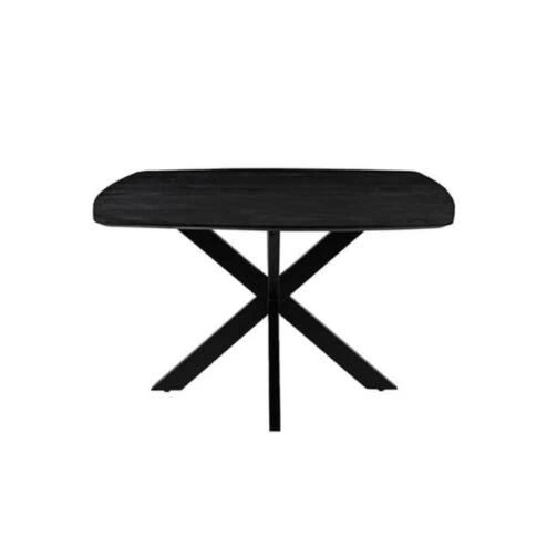 Eettafel Blake Zwart Mangohout 140cm