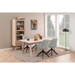 Eloria Vitrinekast hoog Naturel 72cm