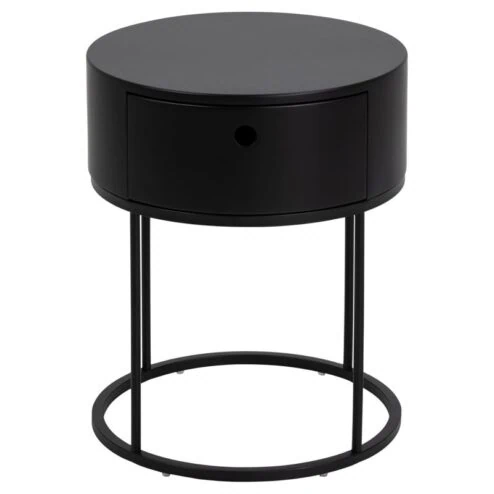 Evara Nachtkastje Zwart 40cm