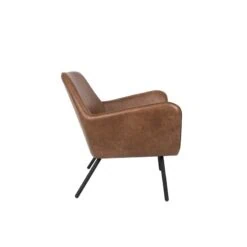 Fauteuil Bon Bruin PU leer