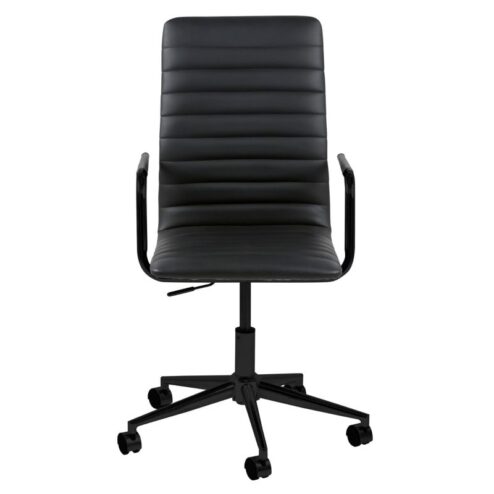 Ferano Bureaustoel Zwart PU Leer