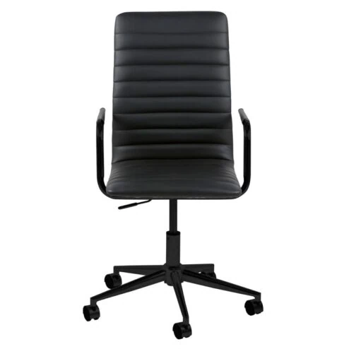 Ferano Bureaustoel Zwart PU Leer