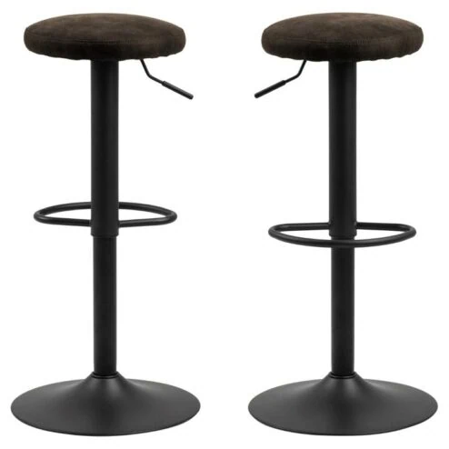 Fiora Barkruk Antraciet/bruin Stof