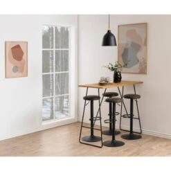 Fiora Barkruk Antraciet/bruin Stof