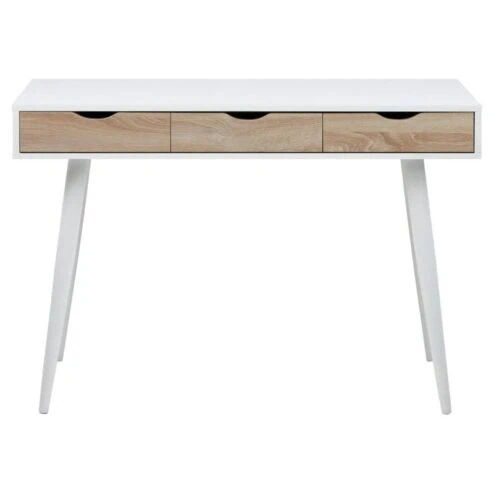 Freya Bureau Wit met Hout 110cm