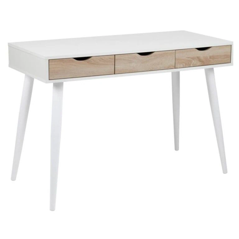 Freya Bureau Wit met Hout 110cm