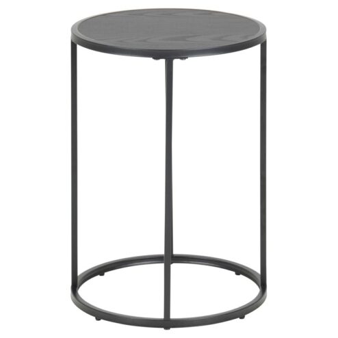 Hektor Bijzettafel Rond Zwart 40cm