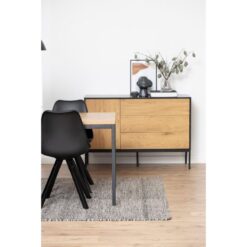 Hektor Dressoir Zwart/Naturel 120cm