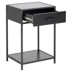 Hektor Nachtkastje Zwart 1 lade 42cm