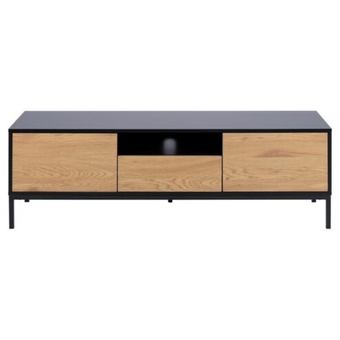 Hektor Tv meubel Zwart/Naturel 140cm