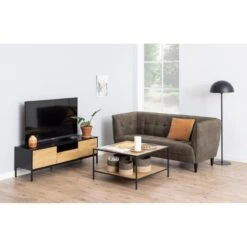 Hektor Tv meubel Zwart/Naturel 140cm