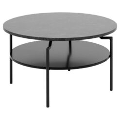 Isandro Salontafel Rond Zwart 80cm