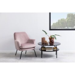 Isandro Salontafel Rond Zwart 80cm