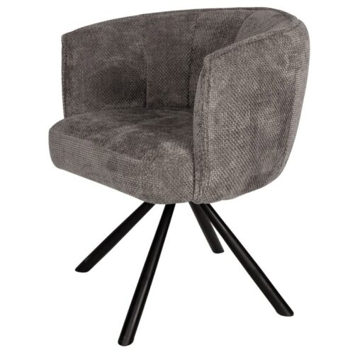 Kivo Draaibare Eetkamerfauteuil Grijs