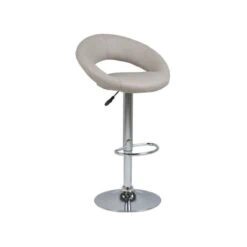 Lerani Barkruk Taupe PU Leer