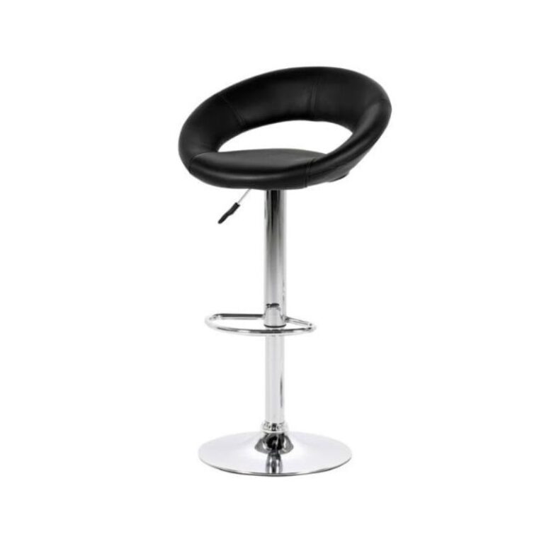 Lerani Barkruk Zwart PU Leer