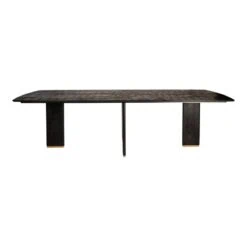Lior Eettafel Zwart Goudpoot 240cm