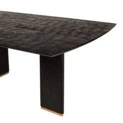 Lior Eettafel Zwart Goudpoot 240cm