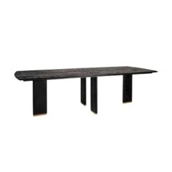Lior Eettafel Zwart Goudpoot 240cm