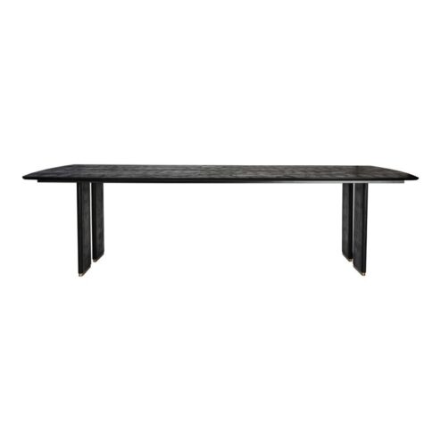 Lior Eettafel Zwart Goudpoot 280cm