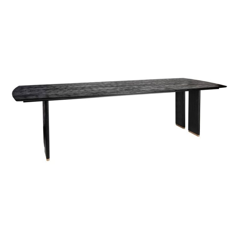 Lior Eettafel Zwart Goudpoot 280cm