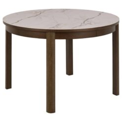 Mirano Uitschuifbare Eettafel Rond Keramiek 120cm