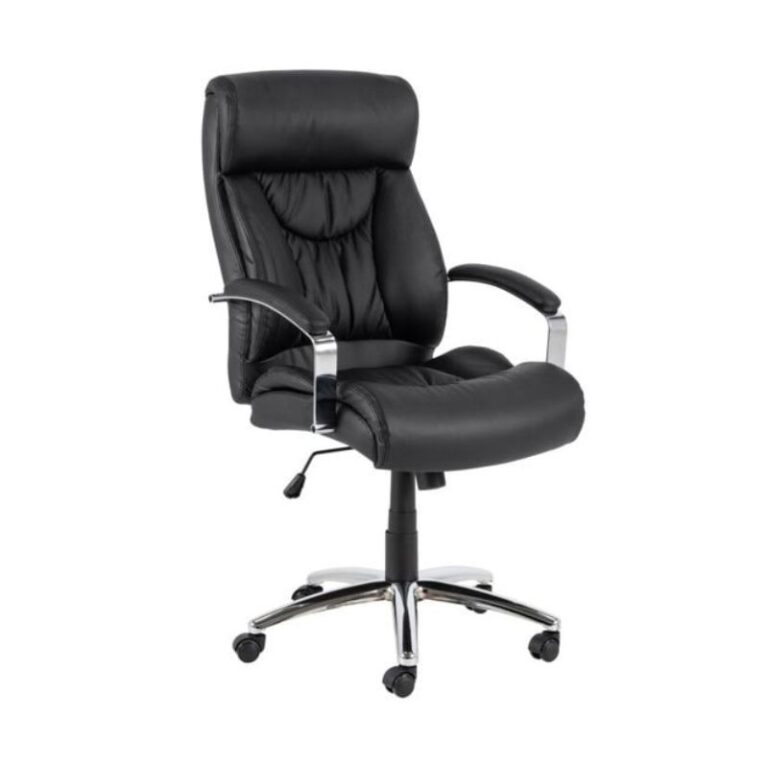 Mysa Bureaustoel Zwart PU Leer