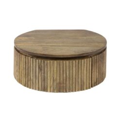 Namra Zwevend Nachtkastje Rond Mangohout 50cm