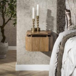 Namra zwevend Nachtkastje Mangohout 32cm