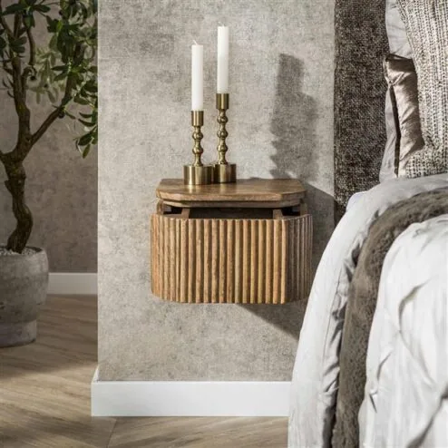 Namra zwevend Nachtkastje Mangohout 32cm