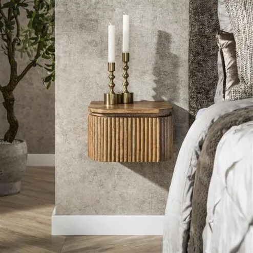 Namra zwevend Nachtkastje Mangohout 32cm