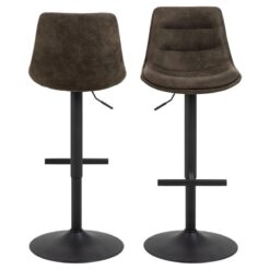 Novaro Barkruk Bruin Stof