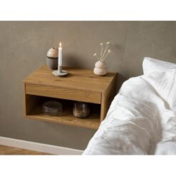 Olira zwevend Nachtkastje Naturel 50cm