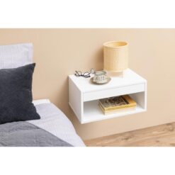 Olira zwevend Nachtkastje Wit 50cm