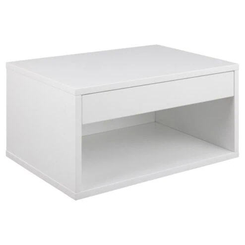 Olira zwevend Nachtkastje Wit 50cm