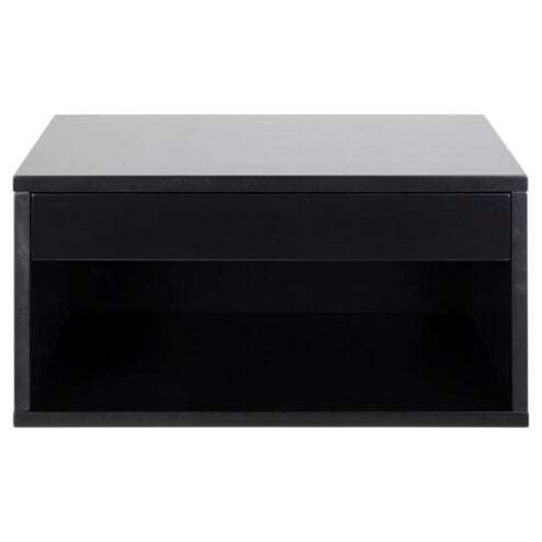 Olira zwevend Nachtkastje Zwart 50cm