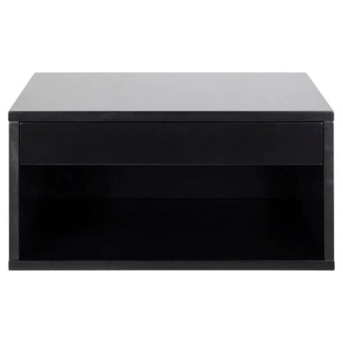 Olira zwevend Nachtkastje Zwart 50cm