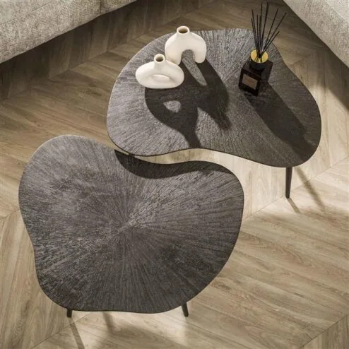 Russell Salontafel set van 2 leaf Brons