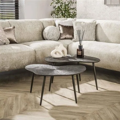 Russell Salontafel set van 2 leaf Brons