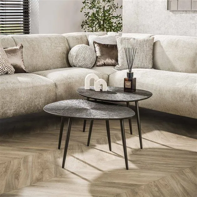 Russell Salontafel set van 2 organisch Brons