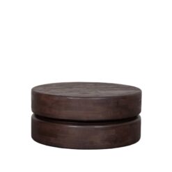 Salontafel Milly Espresso Mangohout 70cm Rond