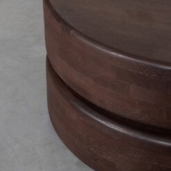 Salontafel Milly Espresso Mangohout 70cm Rond