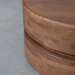 Salontafel Milly Naturel Mangohout 70cm Rond