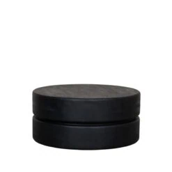 Salontafel Milly Zwart Mangohout 70cm Rond