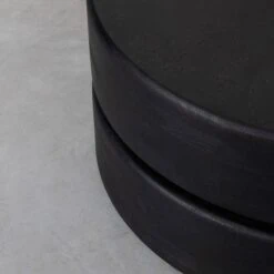 Salontafel Milly Zwart Mangohout 70cm Rond