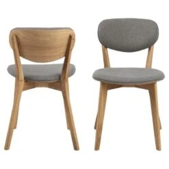 Skano Eetkamerstoel Grijs met Hout